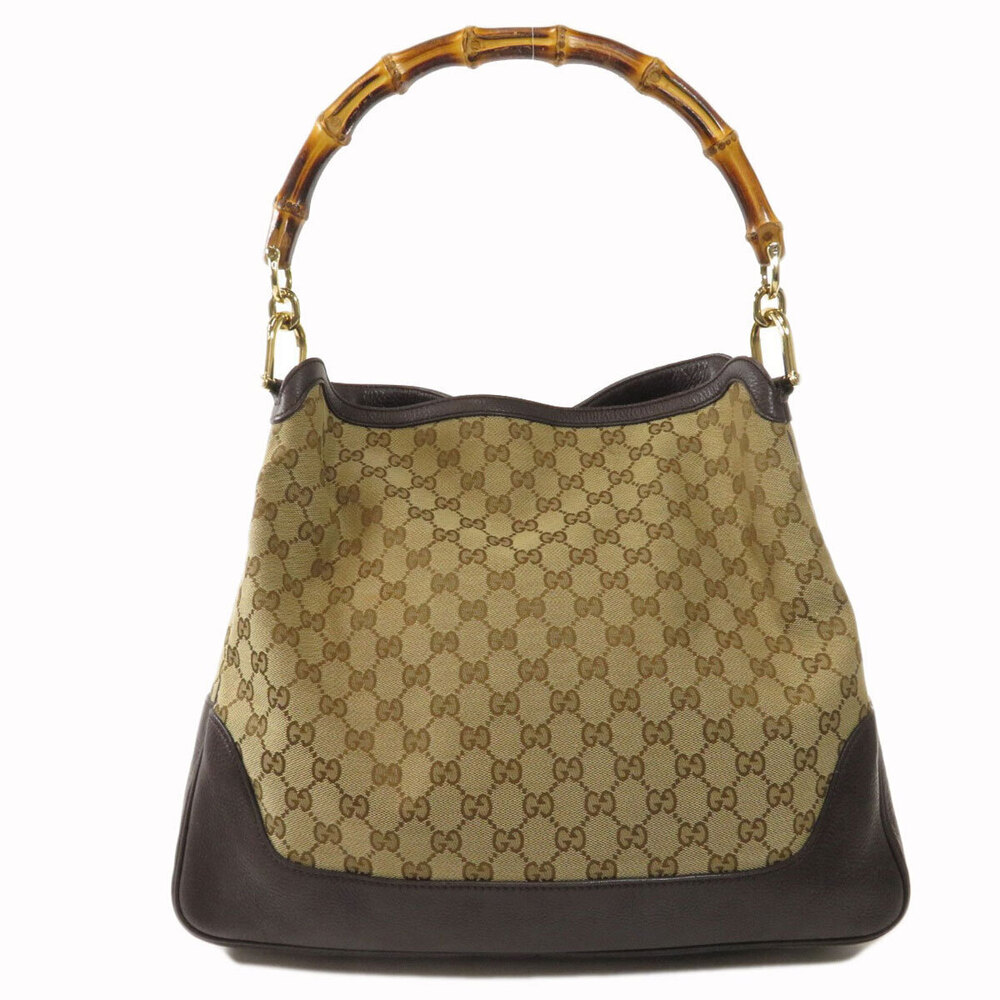 Gucci Bamboo GG Tote Bag Canvas Black